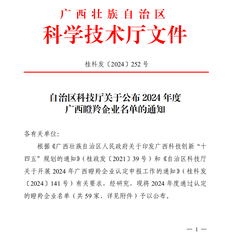 創(chuàng)新高地，瞪羚飛躍！皇氏集團(tuán)旗下兩家企業(yè)獲“廣西瞪羚企業(yè)”認(rèn)定！